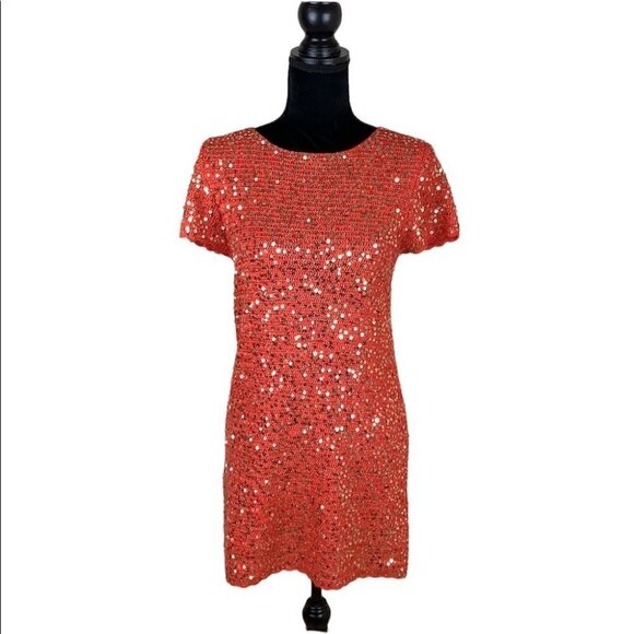 MANOUSH ANTHROPOLOGIE HANDMADE CROCHET SEQUIN MINI DRESS - Picture 1 of 10